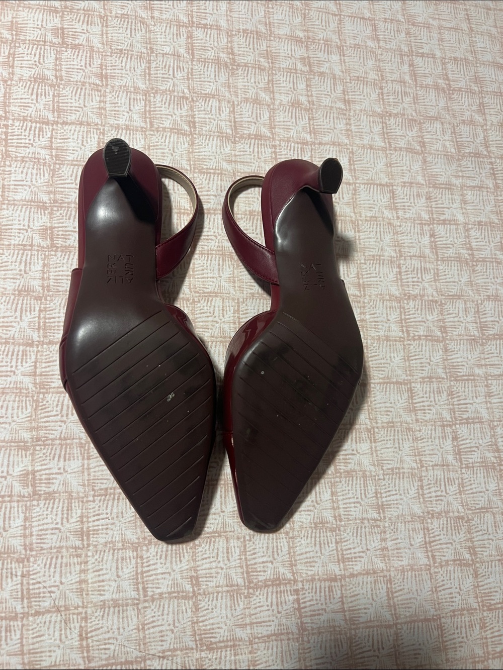 Naturalizer Wine Red Slingback Pointed-Toe Pumps - Picture 3 of 4
